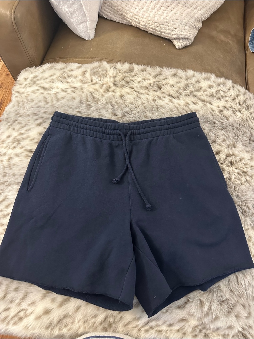 TNA COZY FLEECE Navy Drawstring Shorts